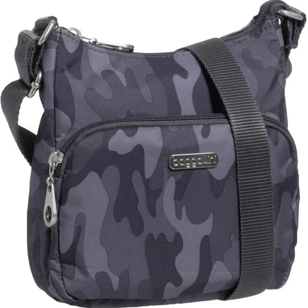 Baggallini Women's Gray Camo Small Joey Bagg Hobo Bag-NWT